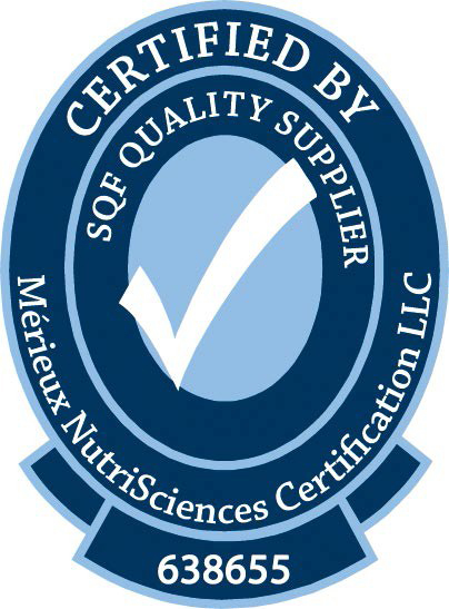 Certified By SQF Quality Supplier. Merieux NurtriSciences Certification LCC. 638655